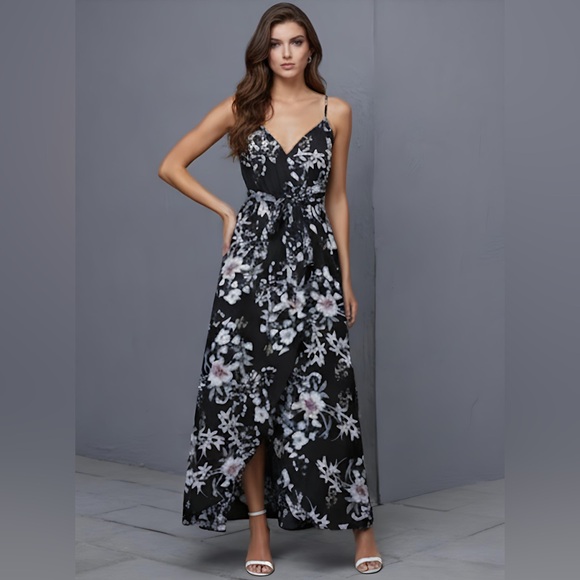 Boho Belted Floral Print Cami Dress - Picture 1 of 7